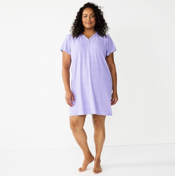 croft & barrow Other - Croft & Barrow Sleepwear Purple Hearts Sleep Dress